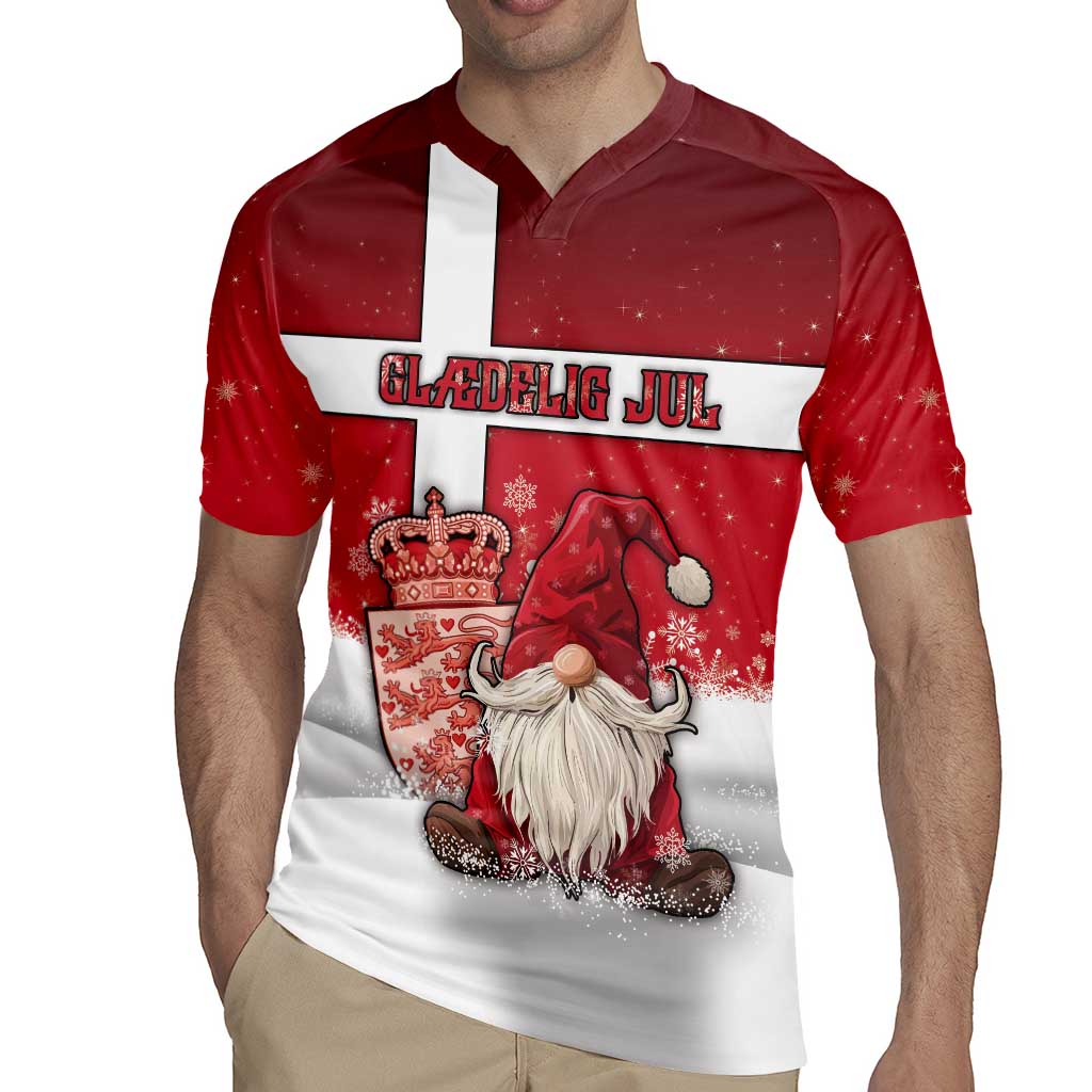 Denmark Christmas Rugby Jersey Nisse Glaedelig Jul - Wonder Print Shop