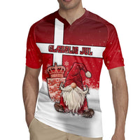 Denmark Christmas Rugby Jersey Nisse Glaedelig Jul - Wonder Print Shop