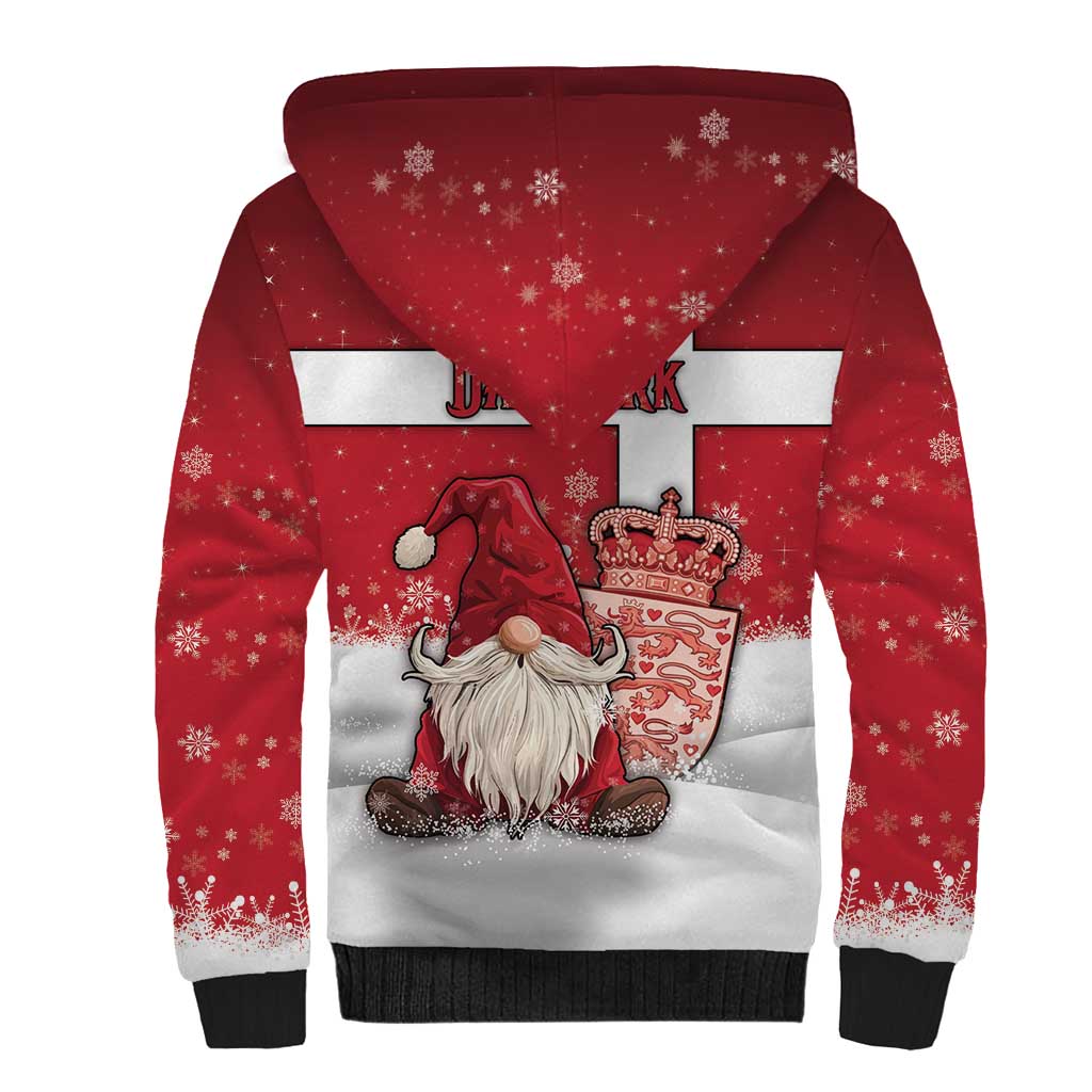 Denmark Christmas Sherpa Hoodie Nisse Glaedelig Jul - Wonder Print Shop