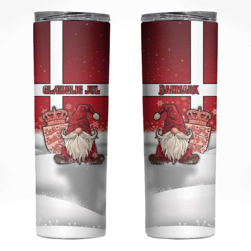 Denmark Christmas Skinny Tumbler Nisse Glaedelig Jul - Wonder Print Shop