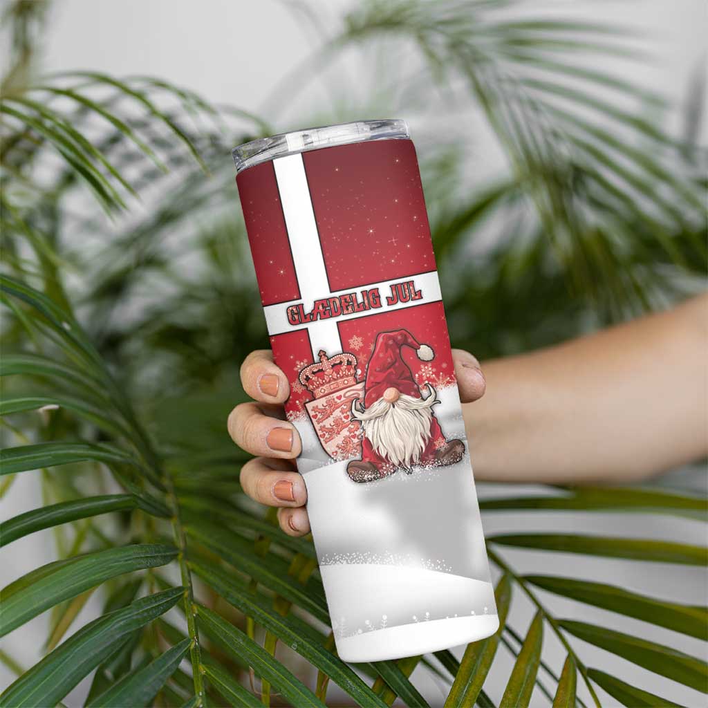 Denmark Christmas Skinny Tumbler Nisse Glaedelig Jul - Wonder Print Shop