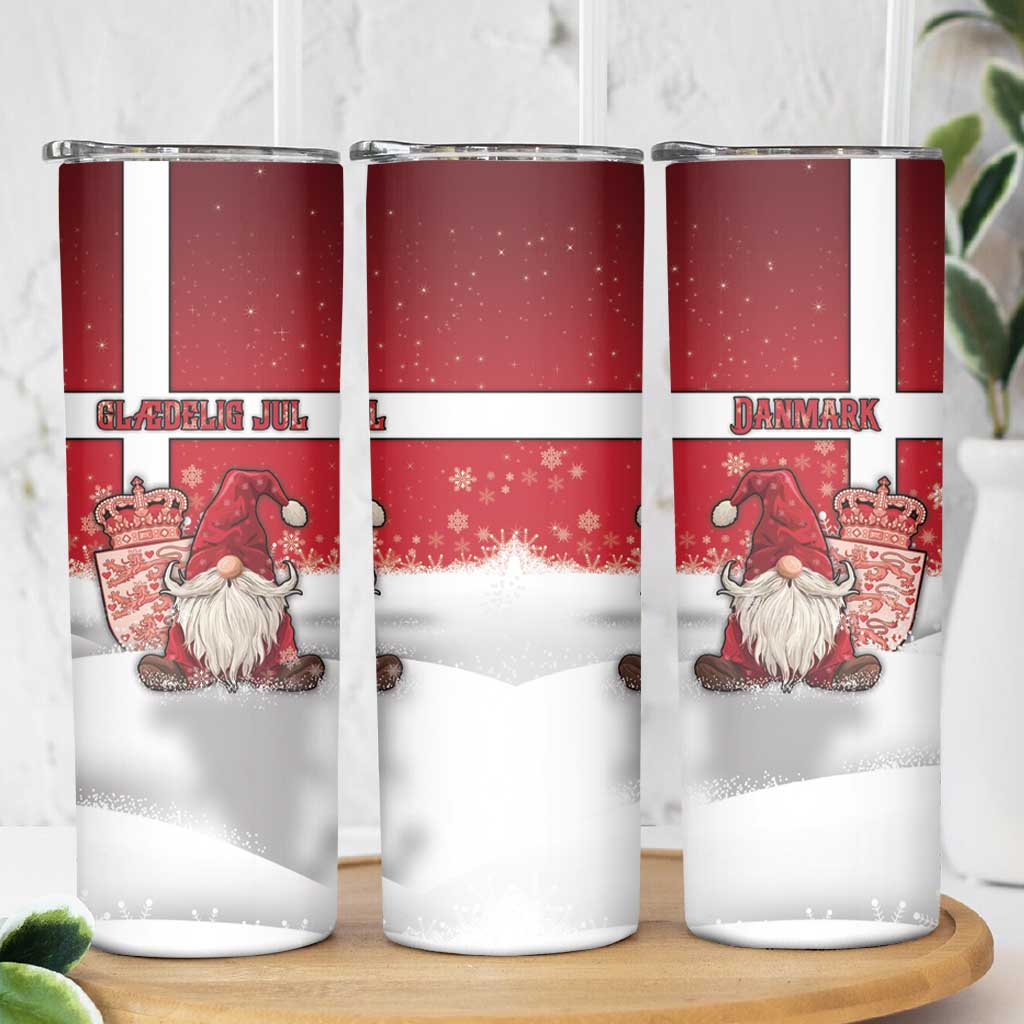 Denmark Christmas Skinny Tumbler Nisse Glaedelig Jul - Wonder Print Shop