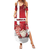 Denmark Christmas Summer Maxi Dress Nisse Glaedelig Jul - Wonder Print Shop