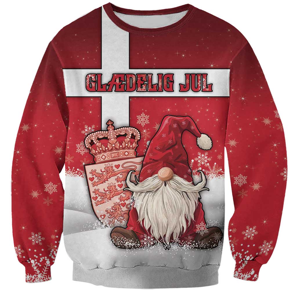Denmark Christmas Sweatshirt Nisse Glaedelig Jul - Wonder Print Shop