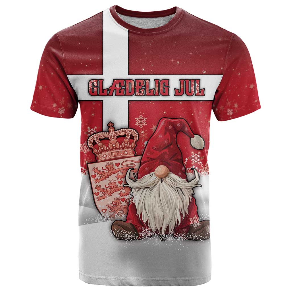 Denmark Christmas T Shirt Nisse Glaedelig Jul - Wonder Print Shop