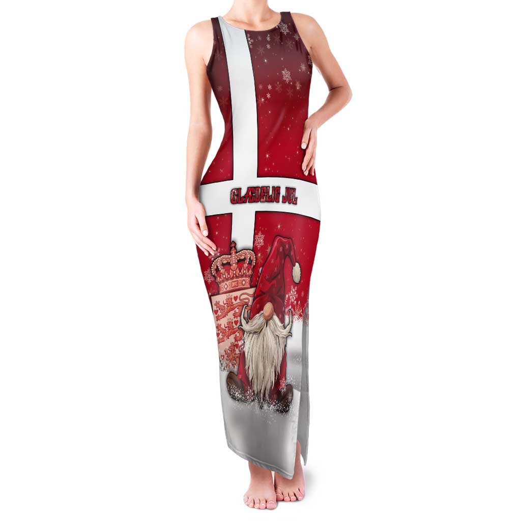 Denmark Christmas Tank Maxi Dress Nisse Glaedelig Jul - Wonder Print Shop