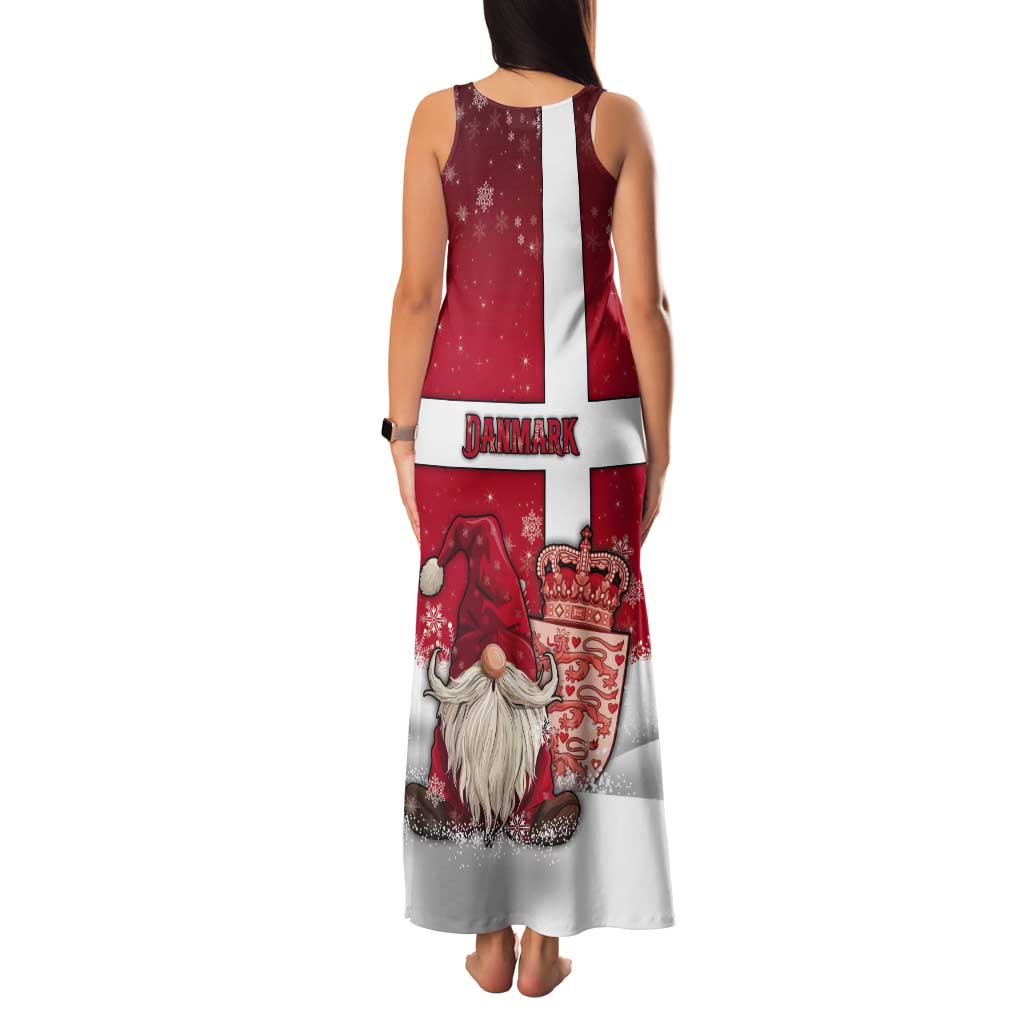 Denmark Christmas Tank Maxi Dress Nisse Glaedelig Jul - Wonder Print Shop