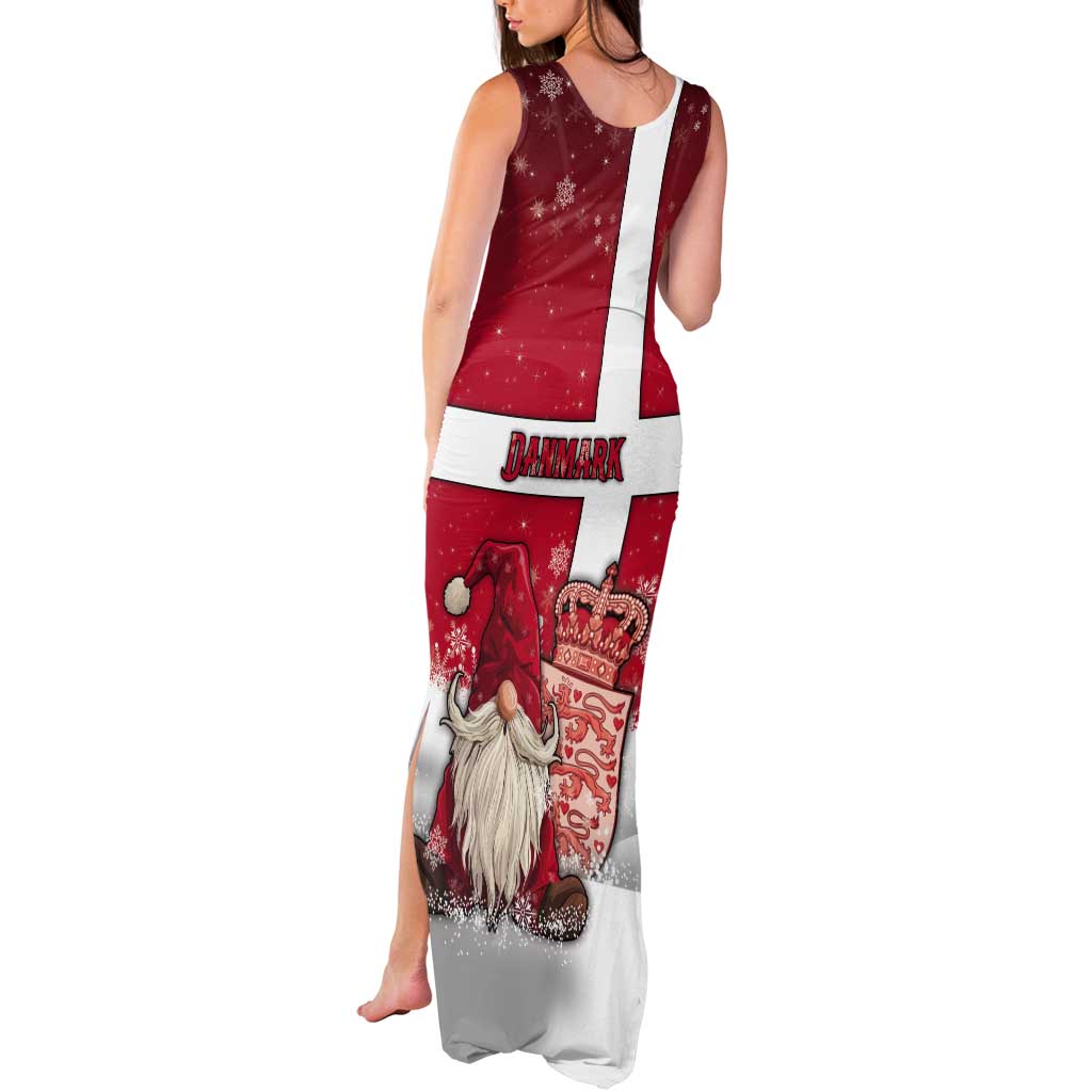 Denmark Christmas Tank Maxi Dress Nisse Glaedelig Jul - Wonder Print Shop