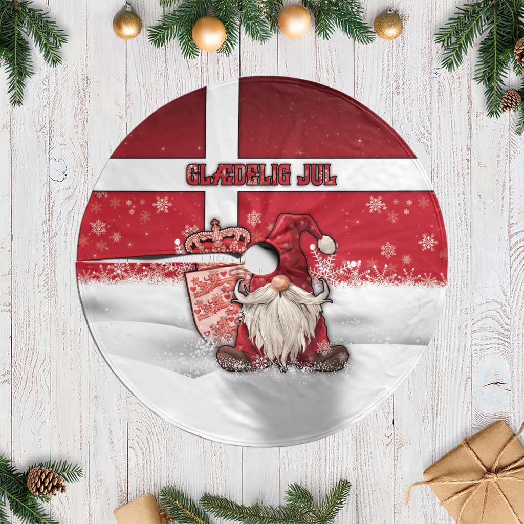 Denmark Christmas Tree Skirt Nisse Glaedelig Jul - Wonder Print Shop