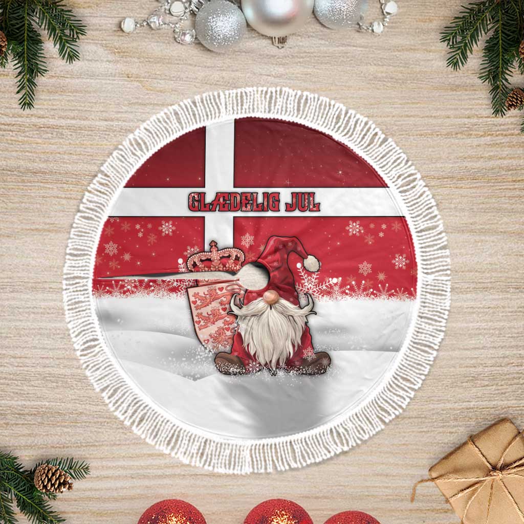 Denmark Christmas Tree Skirt Nisse Glaedelig Jul - Wonder Print Shop