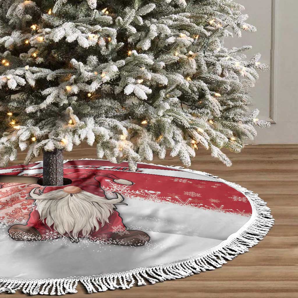 Denmark Christmas Tree Skirt Nisse Glaedelig Jul - Wonder Print Shop