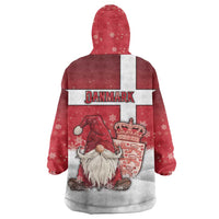 Denmark Christmas Wearable Blanket Hoodie Nisse Glaedelig Jul - Wonder Print Shop