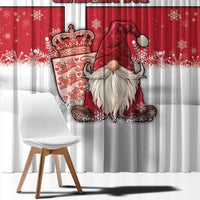 Denmark Christmas Window Curtain Nisse Glaedelig Jul - Wonder Print Shop