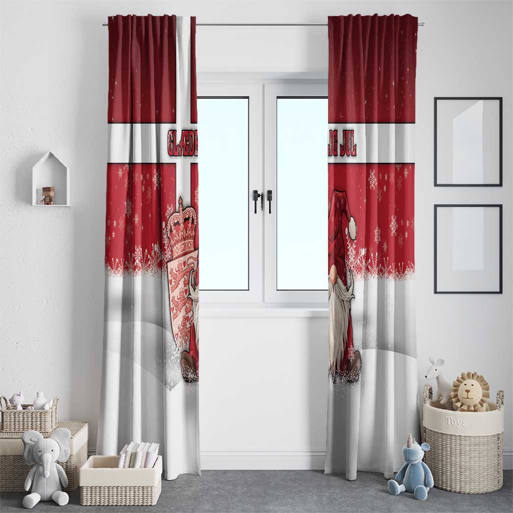 Denmark Christmas Window Curtain Nisse Glaedelig Jul - Wonder Print Shop