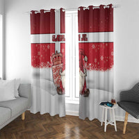 Denmark Christmas Window Curtain Nisse Glaedelig Jul - Wonder Print Shop