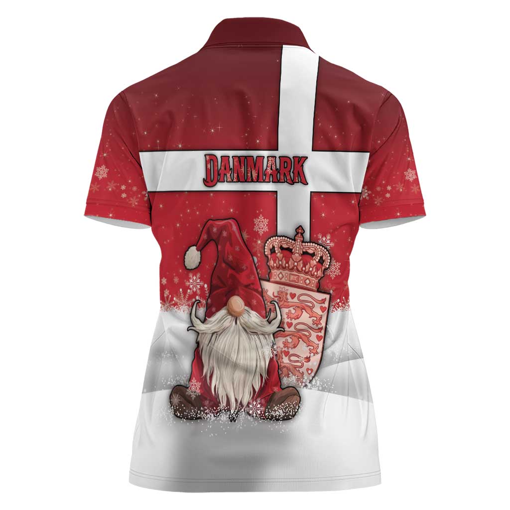 Denmark Christmas Women Polo Shirt Nisse Glaedelig Jul - Wonder Print Shop
