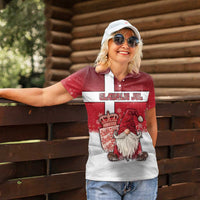 Denmark Christmas Women Polo Shirt Nisse Glaedelig Jul - Wonder Print Shop