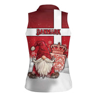 Denmark Christmas Women Sleeveless Polo Shirt Nisse Glaedelig Jul - Wonder Print Shop