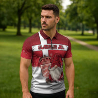 Denmark Christmas Zipper Polo Shirt Nisse Glaedelig Jul - Wonder Print Shop