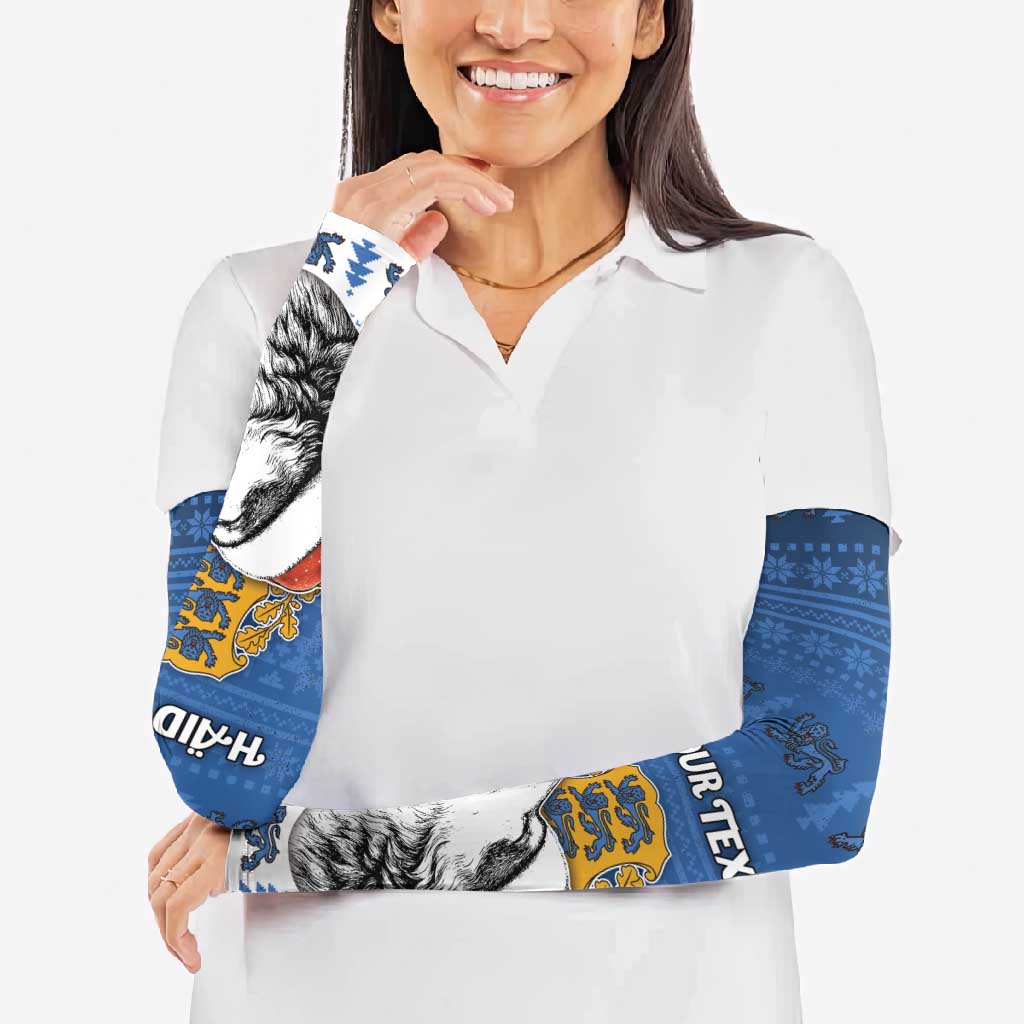 Personalized Estonia Christmas Arm Sleeves Haid Joule - Wonder Print Shop