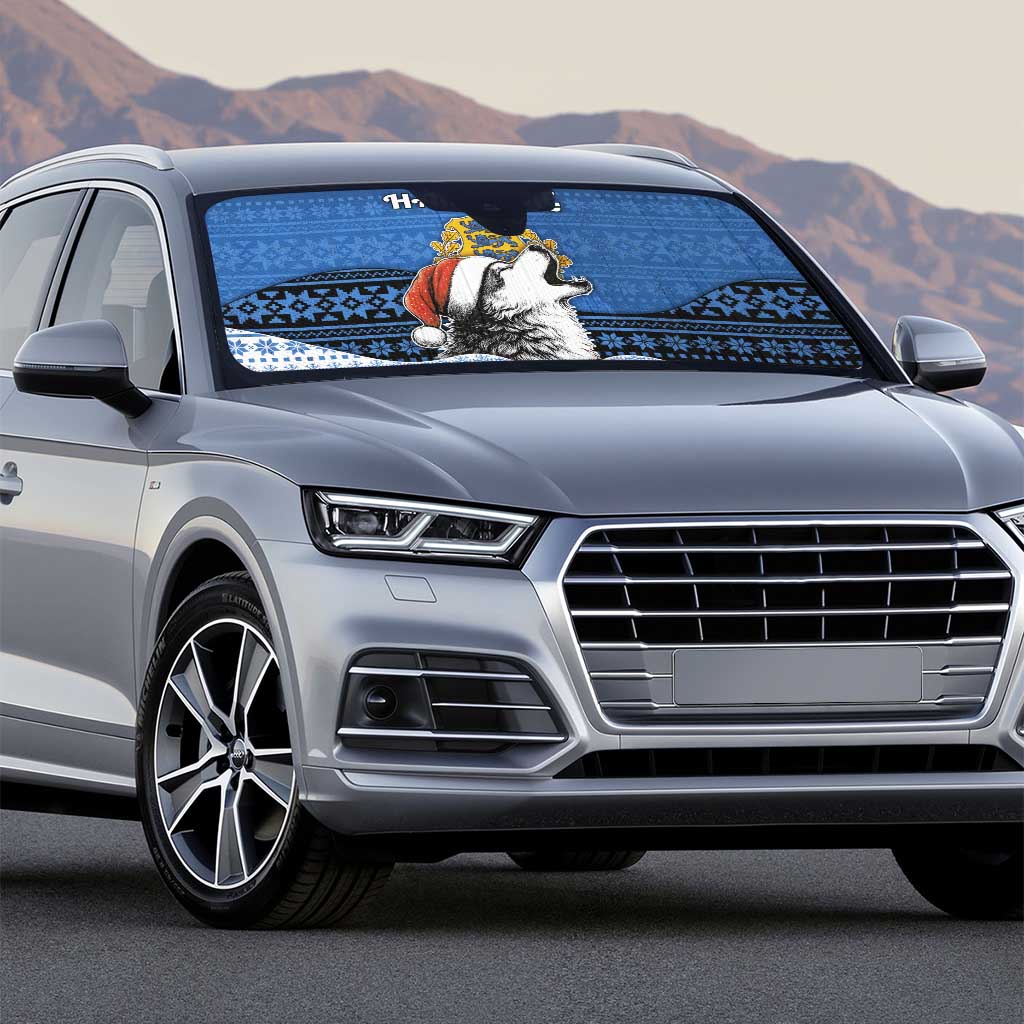 Estonia Christmas Auto Sun Shade Haid Joule - Wonder Print Shop