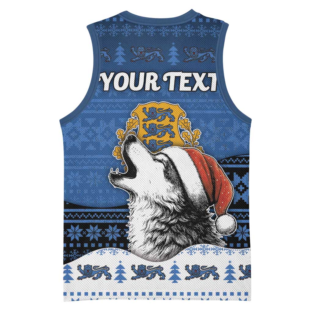 Personalized Estonia Christmas Basketball Jersey Haid Joule - Wonder Print Shop