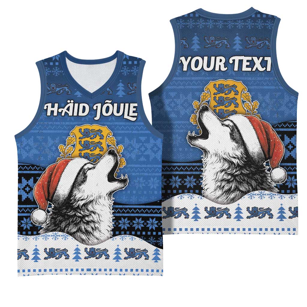 Personalized Estonia Christmas Basketball Jersey Haid Joule - Wonder Print Shop