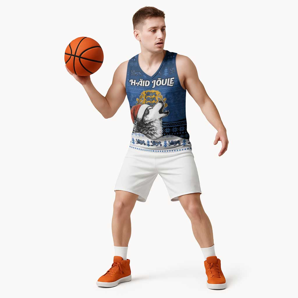 Personalized Estonia Christmas Basketball Jersey Haid Joule - Wonder Print Shop