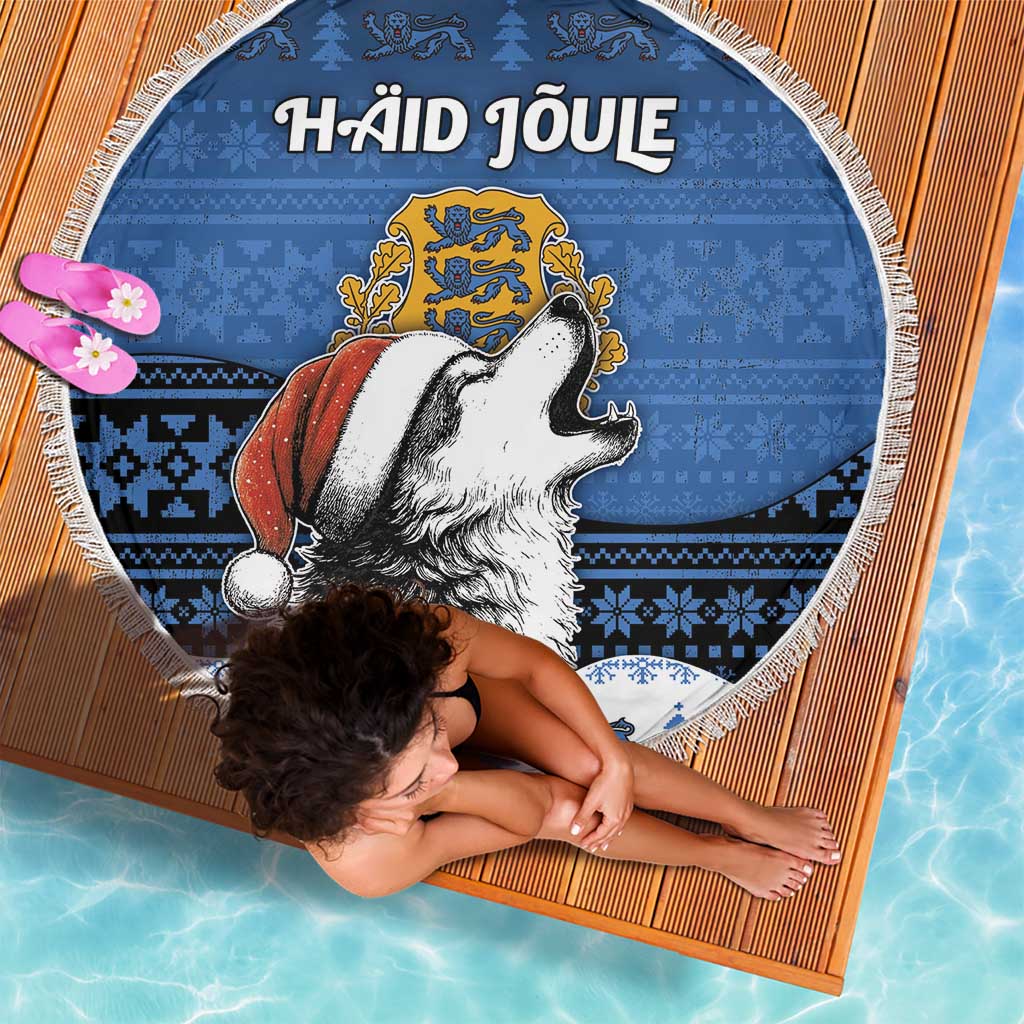 Estonia Christmas Beach Blanket Haid Joule - Wonder Print Shop