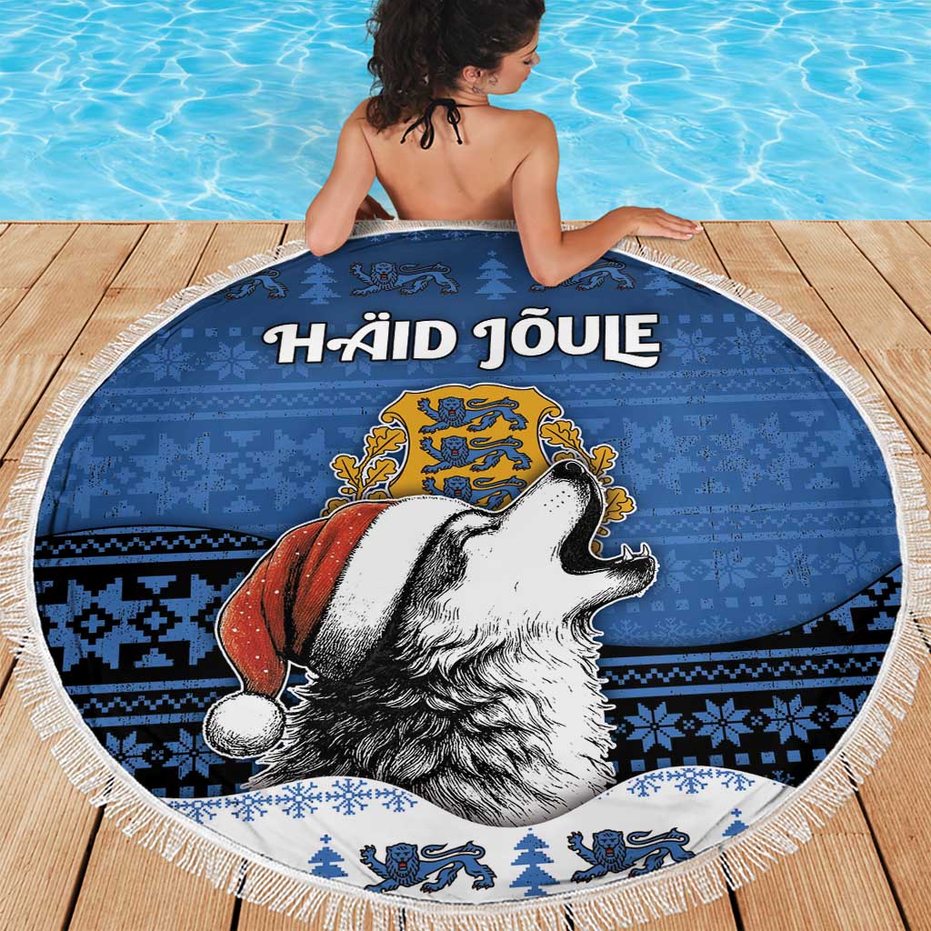Estonia Christmas Beach Blanket Haid Joule - Wonder Print Shop