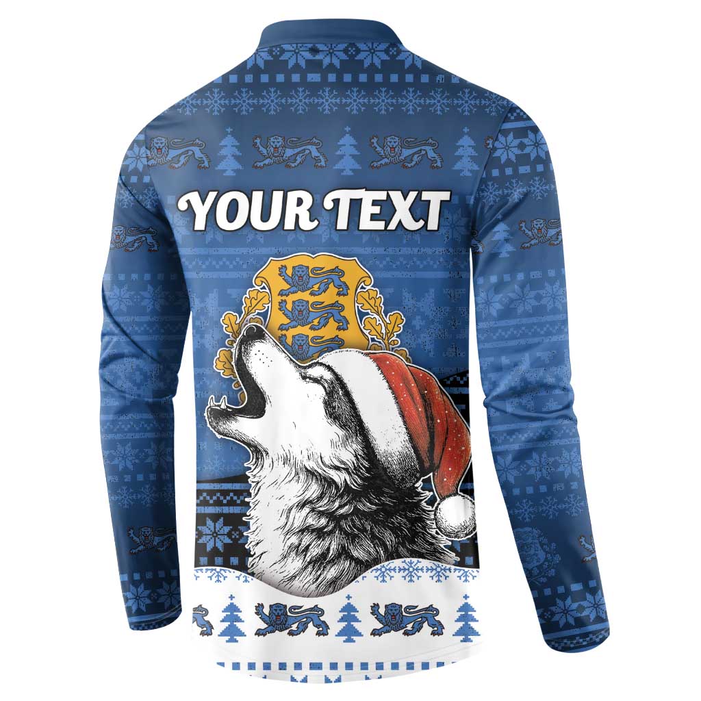 Personalized Estonia Christmas Button Sweatshirt Haid Joule - Wonder Print Shop