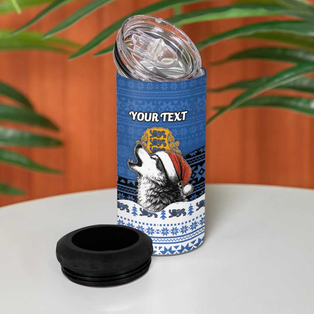 Personalized Estonia Christmas 4 in 1 Can Cooler Tumbler Haid Joule - Wonder Print Shop