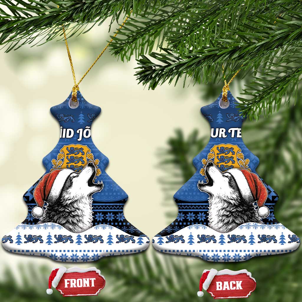 Personalized Estonia Christmas Ceramic Ornament Haid Joule - Wonder Print Shop