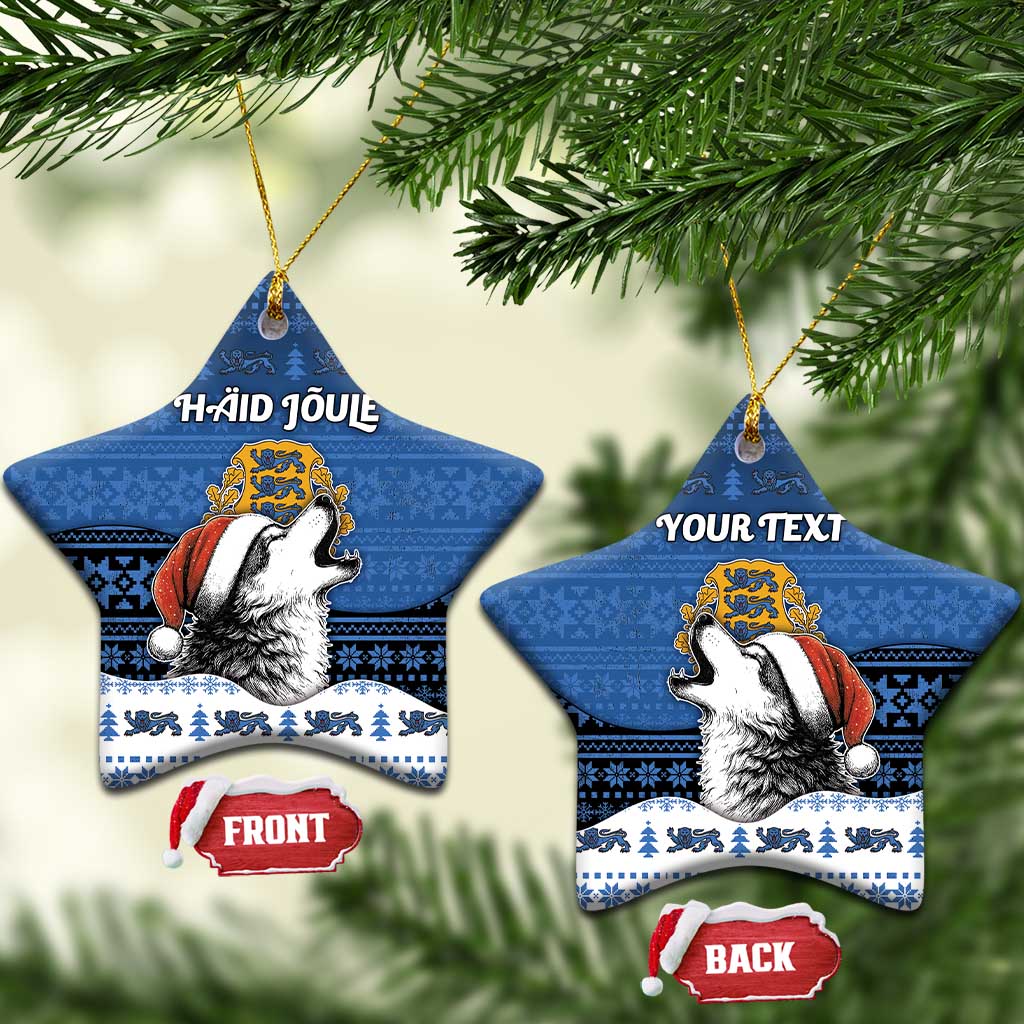 Personalized Estonia Christmas Ceramic Ornament Haid Joule - Wonder Print Shop