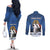 Personalized Estonia Christmas Couples Matching Off The Shoulder Long Sleeve Dress and Long Sleeve Button Shirt Haid Joule - Wonder Print Shop