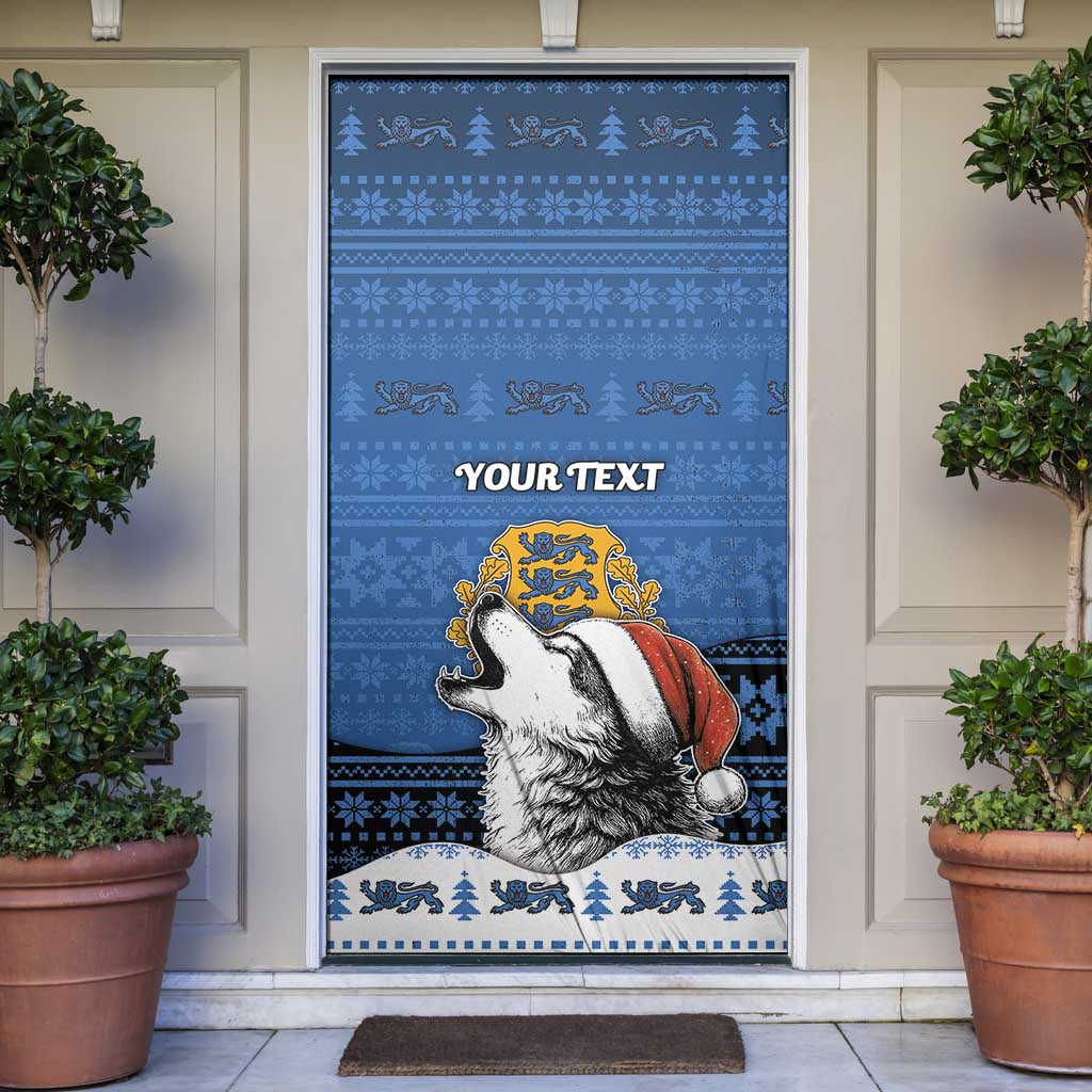Personalized Estonia Christmas Door Cover Haid Joule - Wonder Print Shop