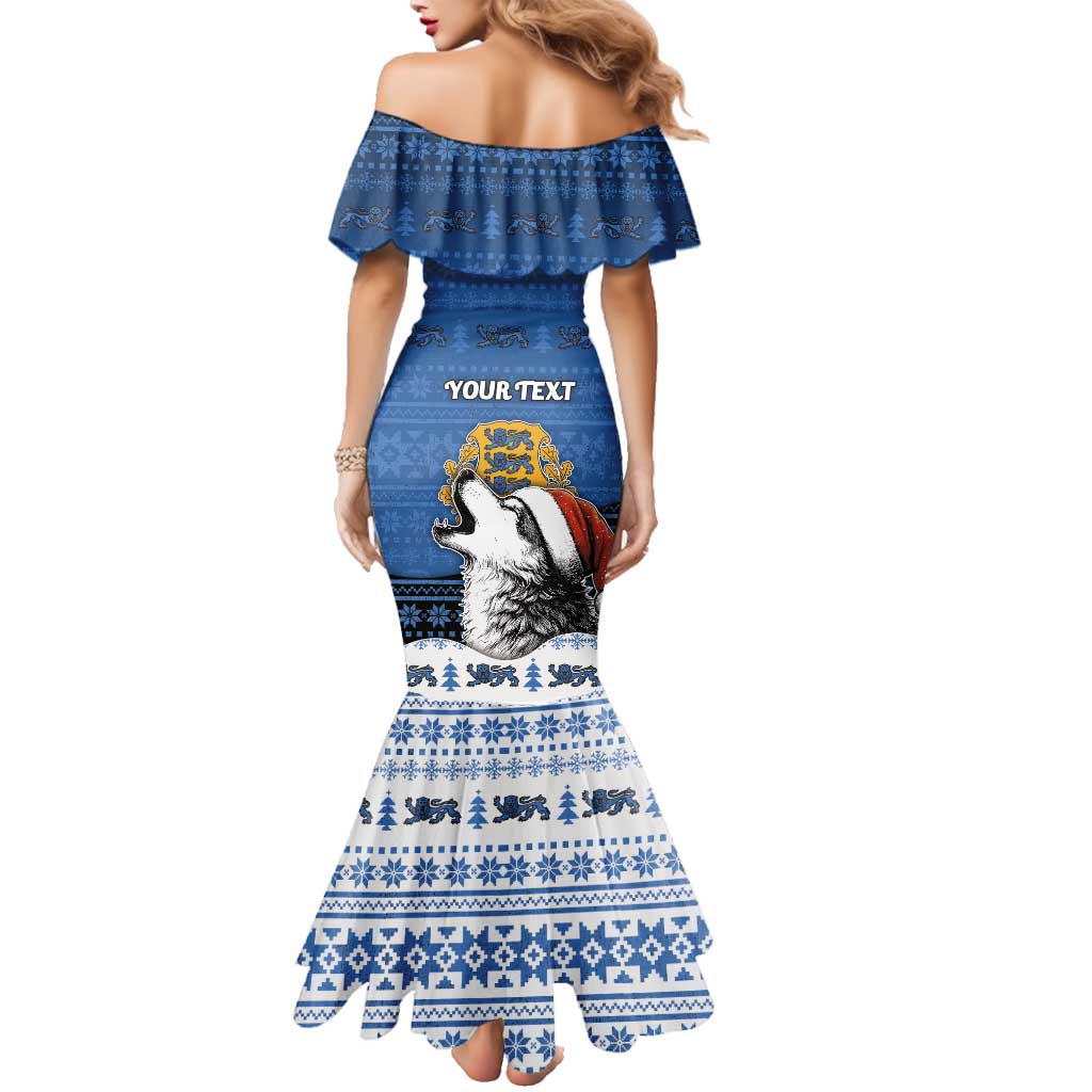 Personalized Estonia Christmas Family Matching Mermaid Dress and Hawaiian Shirt Haid Joule - Wonder Print Shop