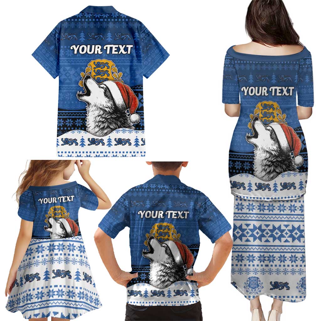 Personalized Estonia Christmas Family Matching Puletasi and Hawaiian Shirt Haid Joule - Wonder Print Shop