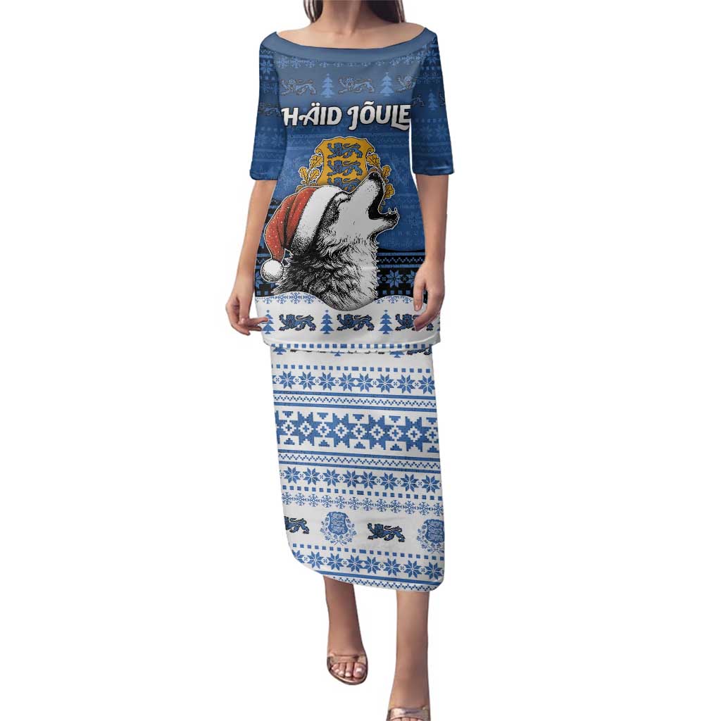 Personalized Estonia Christmas Family Matching Puletasi and Hawaiian Shirt Haid Joule - Wonder Print Shop