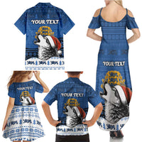 Personalized Estonia Christmas Family Matching Summer Maxi Dress and Hawaiian Shirt Haid Joule - Wonder Print Shop