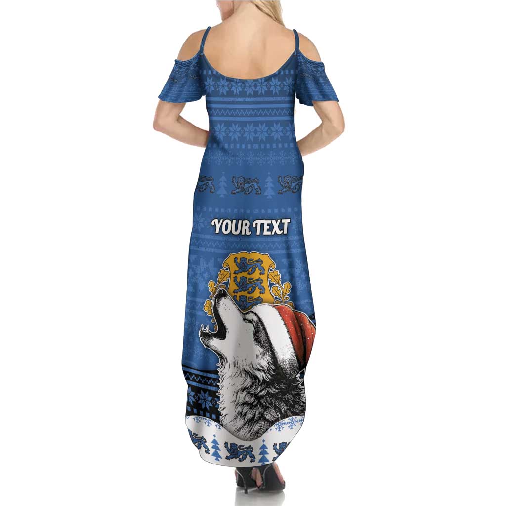 Personalized Estonia Christmas Family Matching Summer Maxi Dress and Hawaiian Shirt Haid Joule - Wonder Print Shop