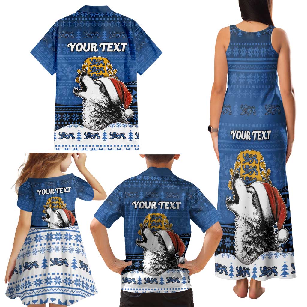 Personalized Estonia Christmas Family Matching Tank Maxi Dress and Hawaiian Shirt Haid Joule - Wonder Print Shop