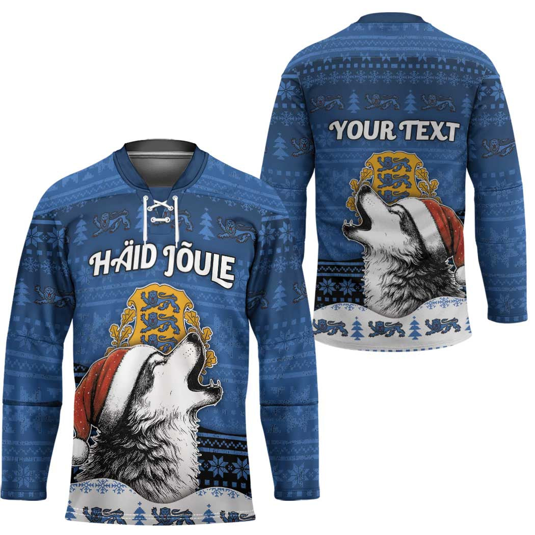 Personalized Estonia Christmas Hockey Jersey Haid Joule - Wonder Print Shop
