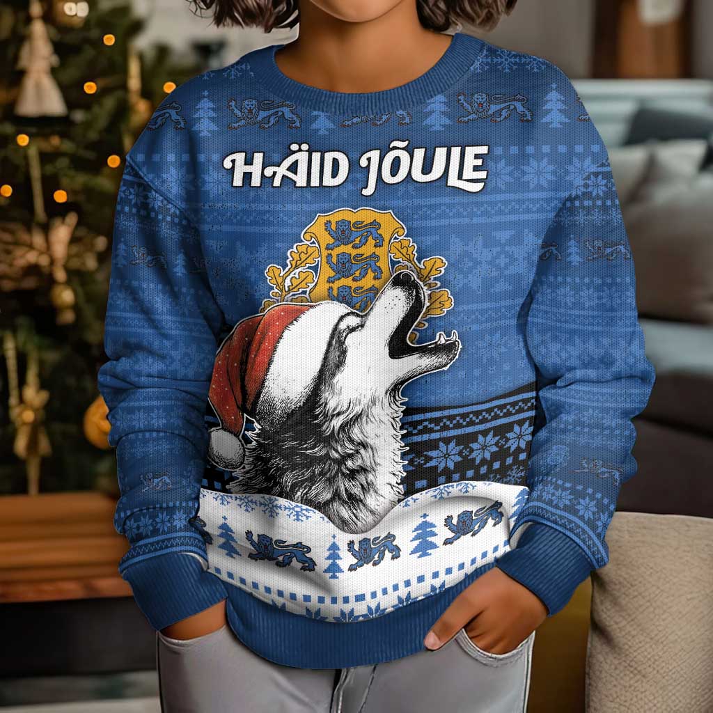Personalized Estonia Christmas Kid Ugly Christmas Sweater Haid Joule - Wonder Print Shop