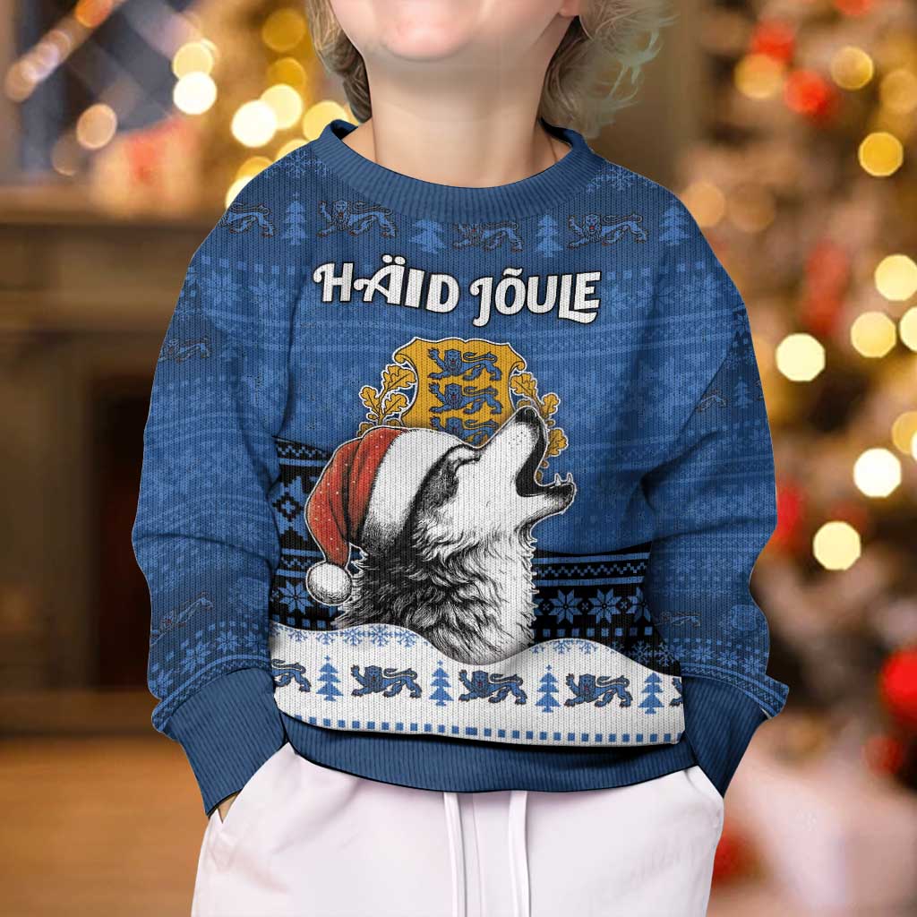 Personalized Estonia Christmas Kid Ugly Christmas Sweater Haid Joule - Wonder Print Shop