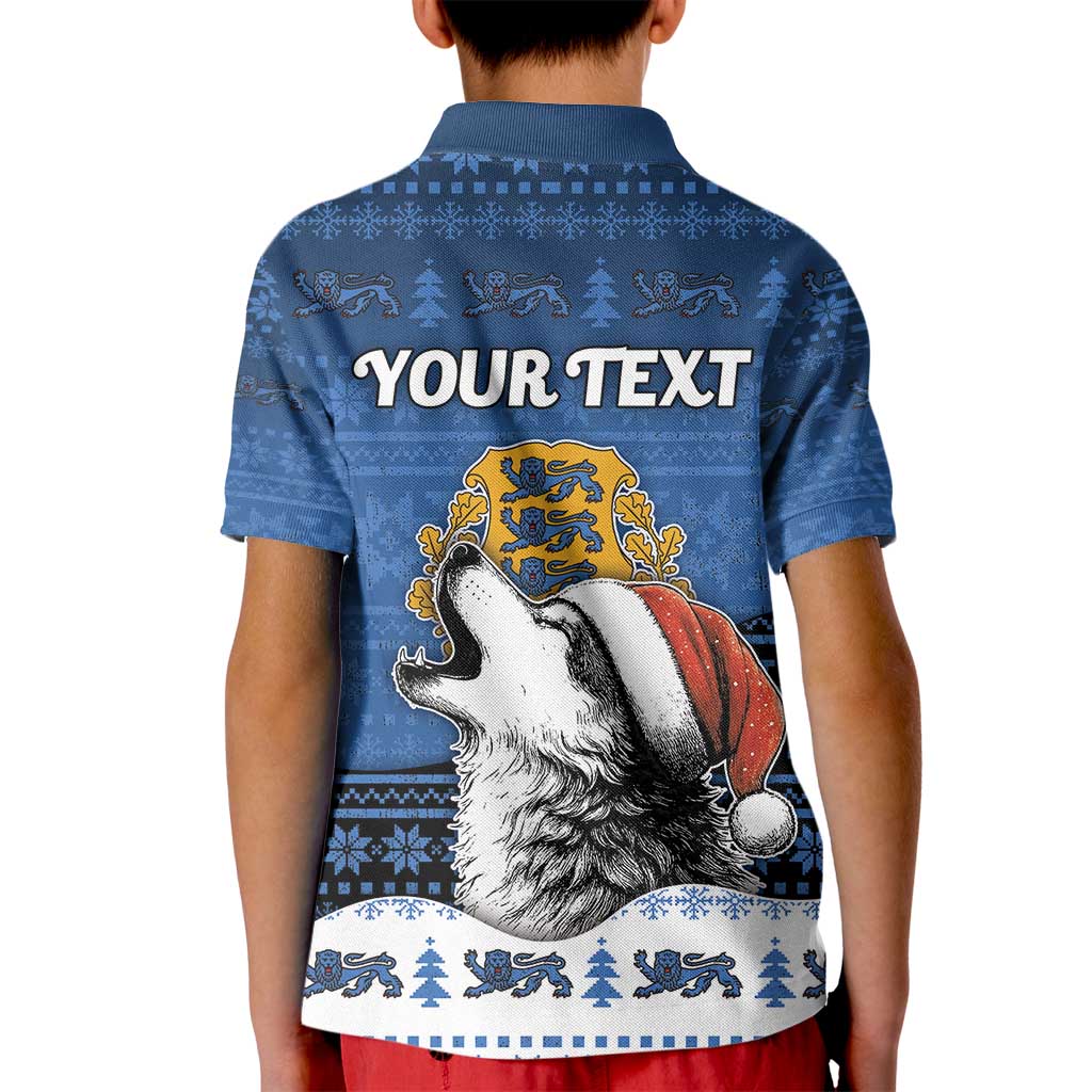 Personalized Estonia Christmas Kid Polo Shirt Haid Joule - Wonder Print Shop