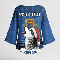 Personalized Estonia Christmas Kimono Sleeve Blouse Haid Joule - Wonder Print Shop