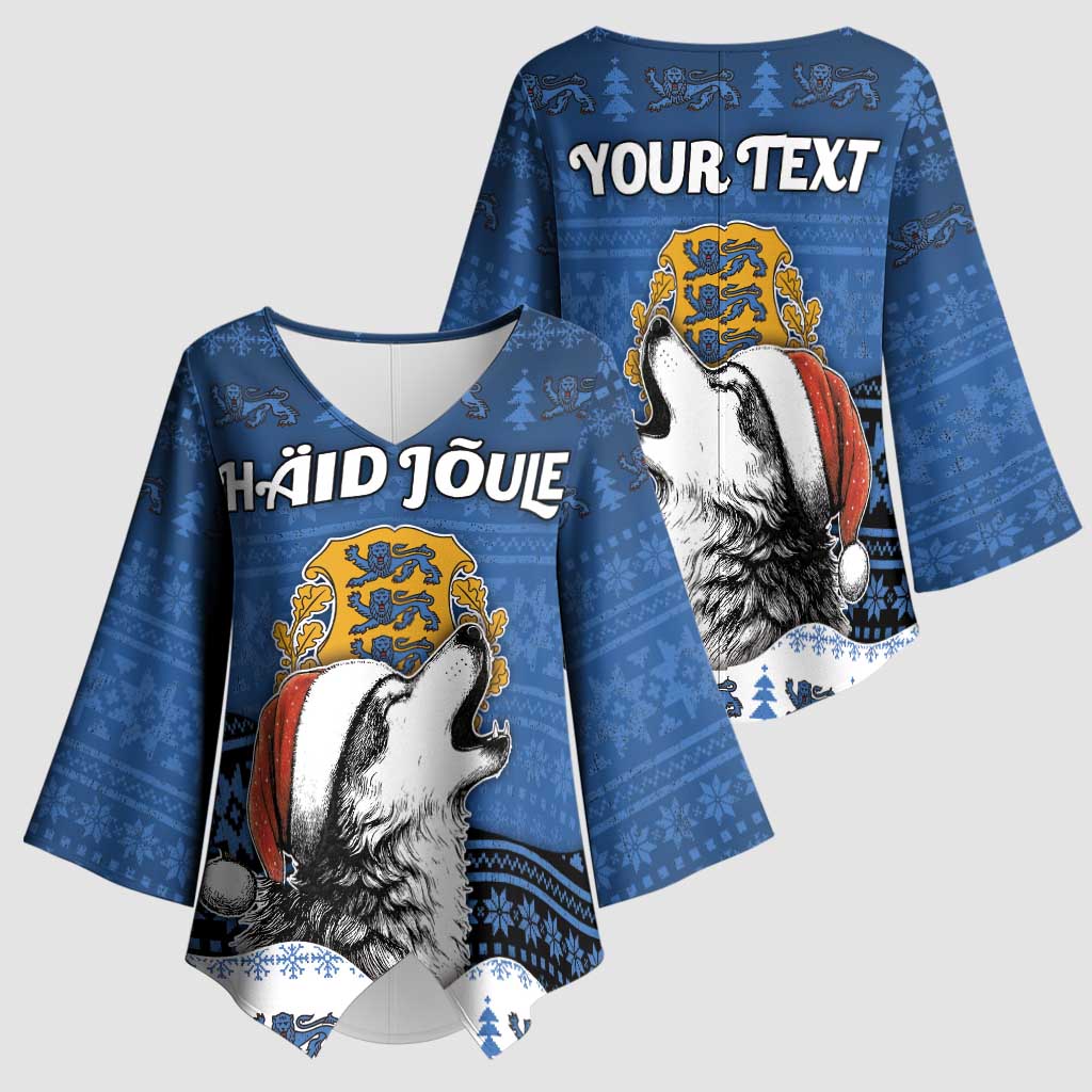 Personalized Estonia Christmas Kimono Sleeve Blouse Haid Joule - Wonder Print Shop