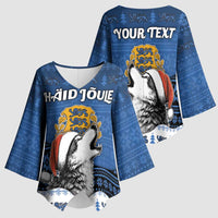 Personalized Estonia Christmas Kimono Sleeve Blouse Haid Joule - Wonder Print Shop