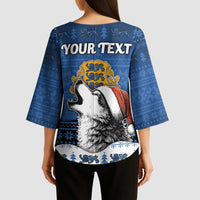 Personalized Estonia Christmas Kimono Sleeve Blouse Haid Joule - Wonder Print Shop
